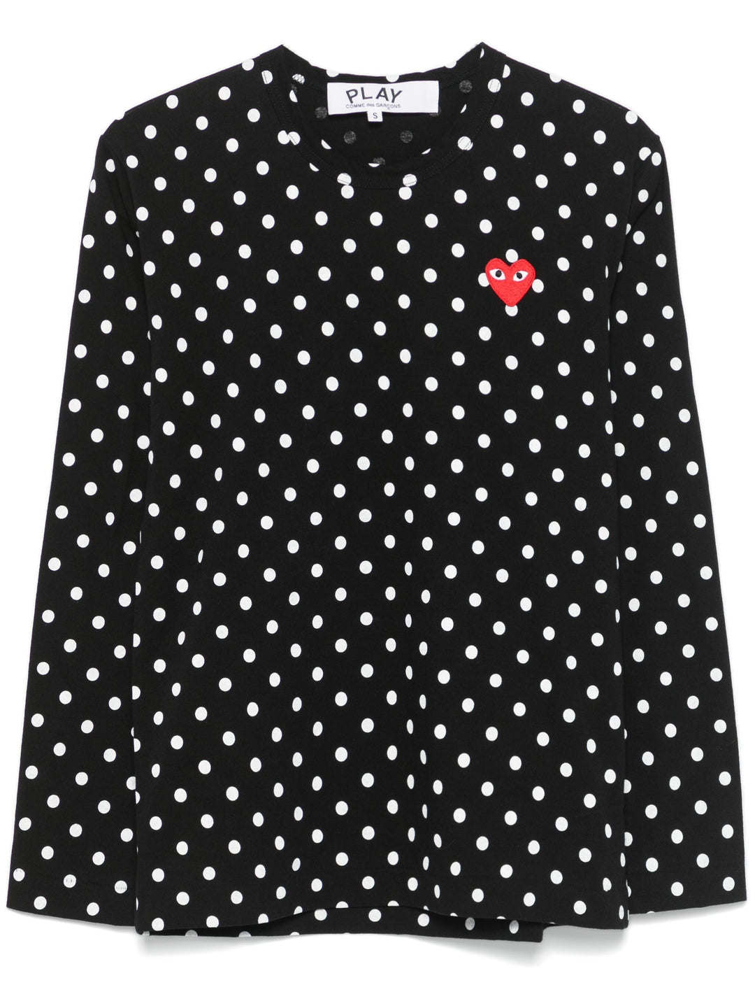 Red Emblem Polka Dot Long Sleeve Tee