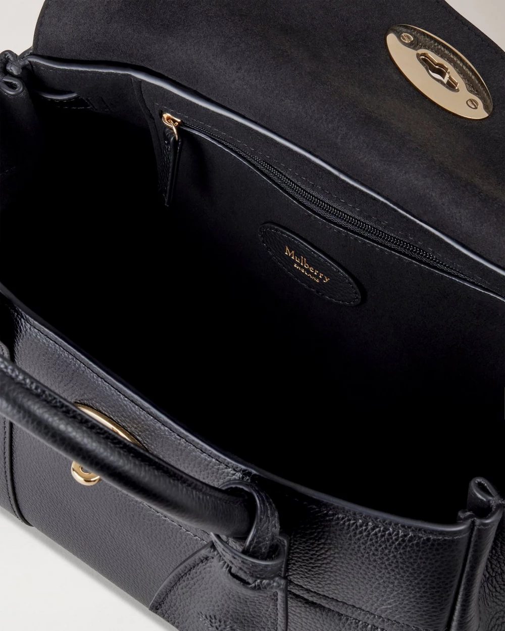 Bayswater Satchel Black Small Classic Grain