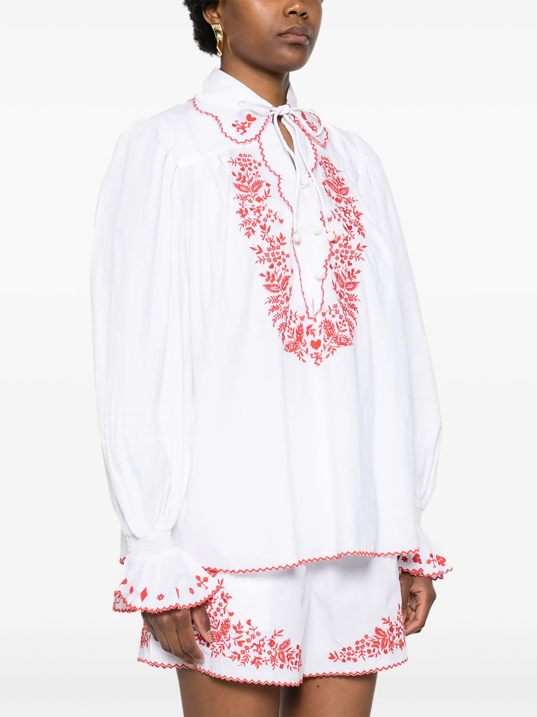 Hearts Embroidered Shirt