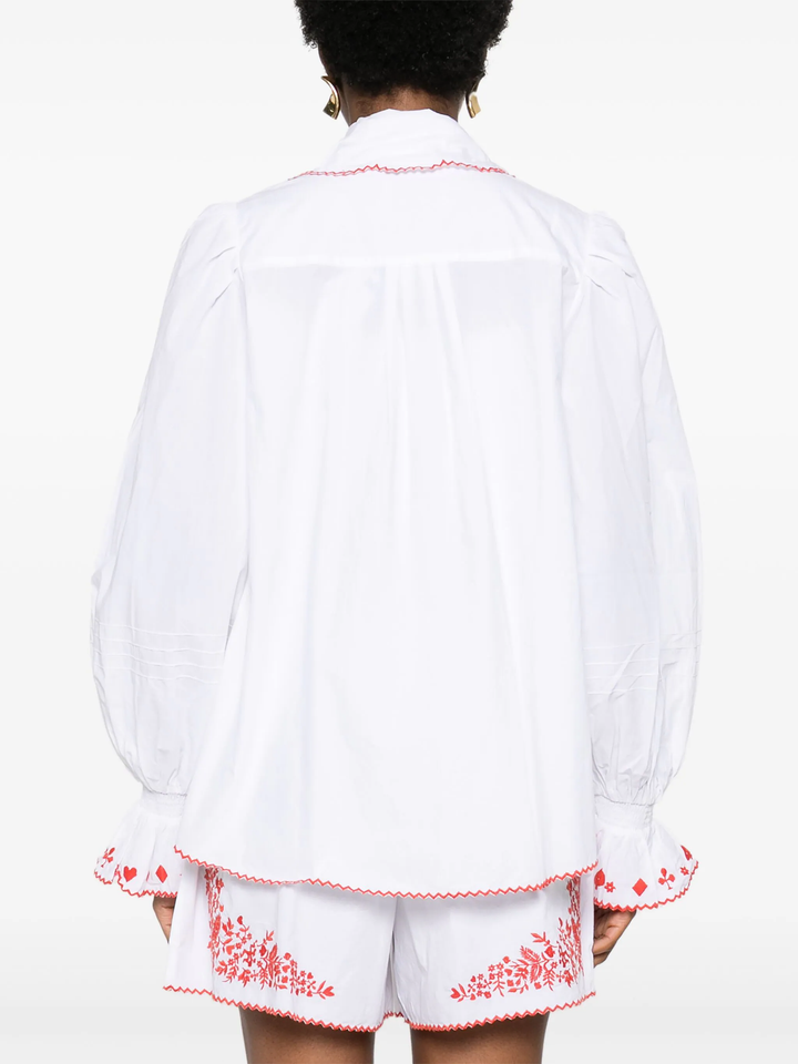 Hearts Embroidered Shirt