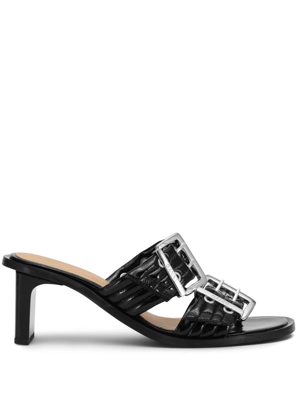 Feminine Buckle Mule Sandals