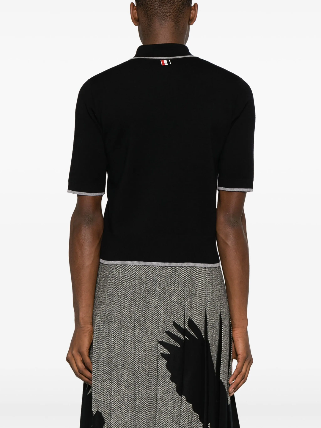 Merino Wool Milano Stitch Zip Up Polo Men