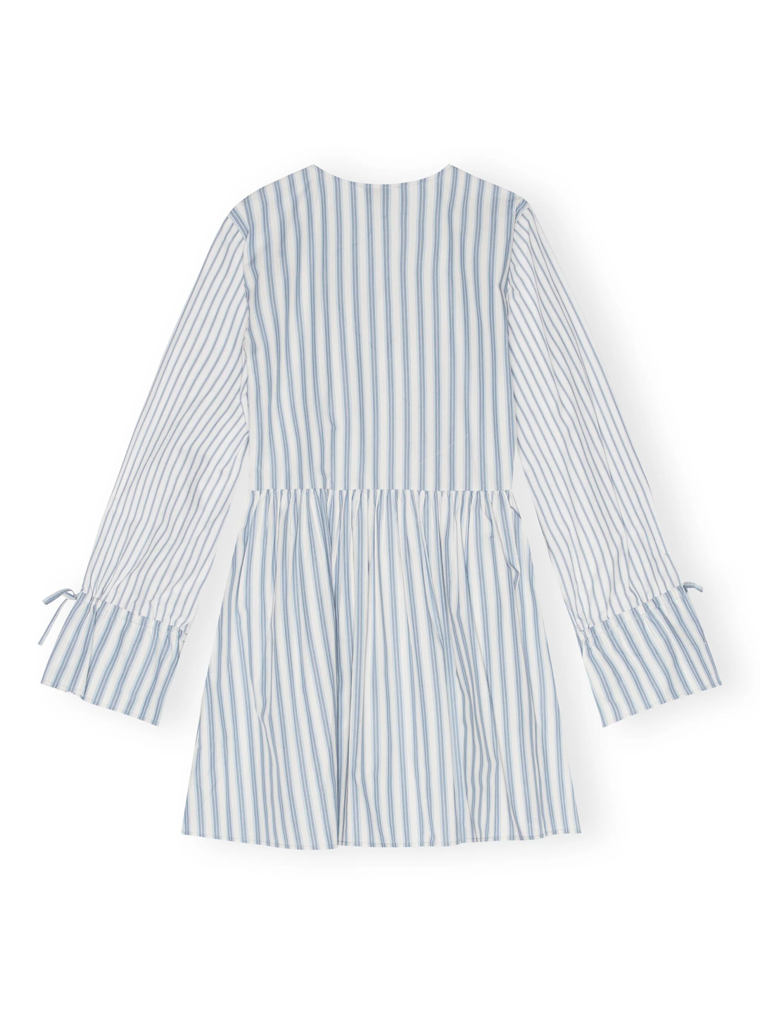 Stripe Cotton Mini Wrap Dress