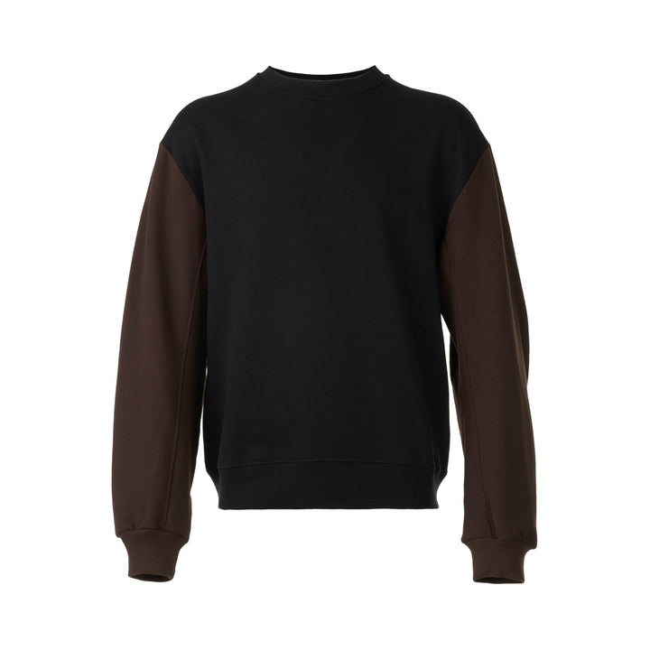 Basic Sweat Brushed Black Sweatshirt