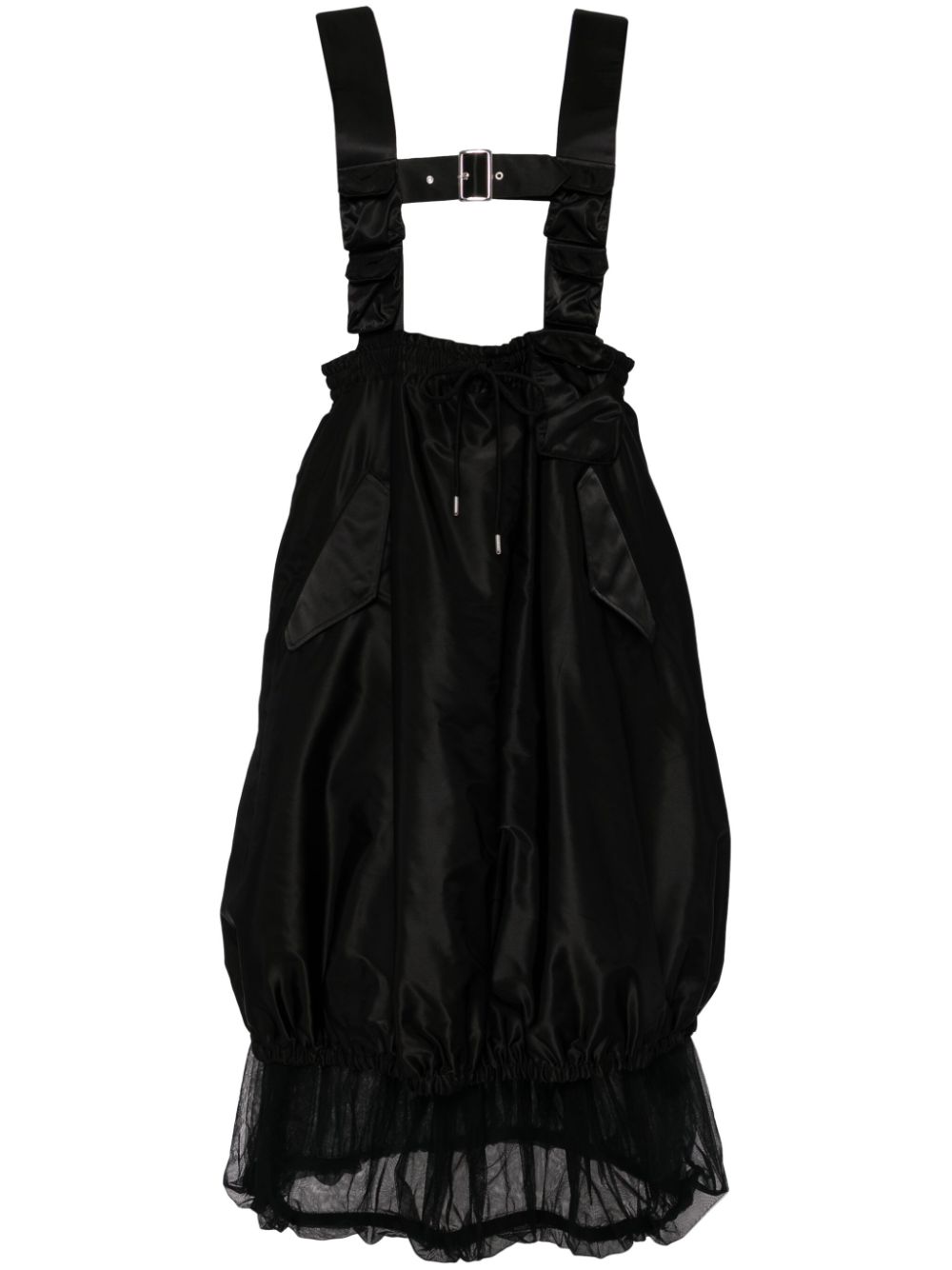 Nylon Twill X Nylon Tulle Pinafore