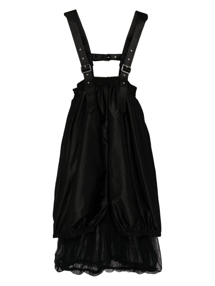 Nylon Twill X Nylon Tulle Pinafore