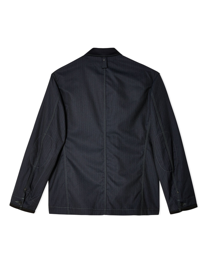 Polyester Wool Herringbone Blouson