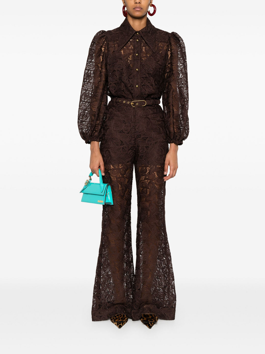 Illustration Lace Flare Pant