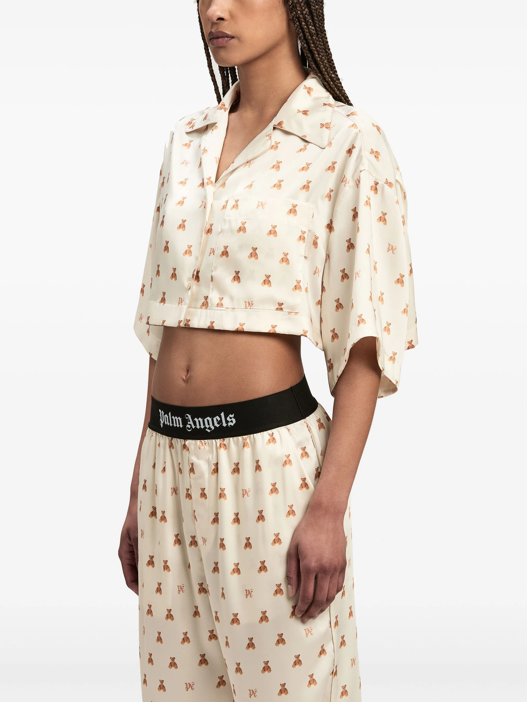 Mini Bear Monogram Crop Shirt