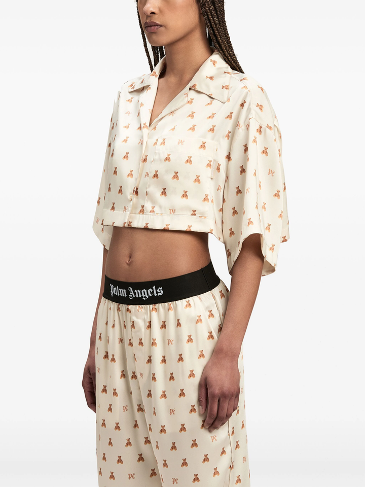 Mini Bear Monogram Crop Shirt