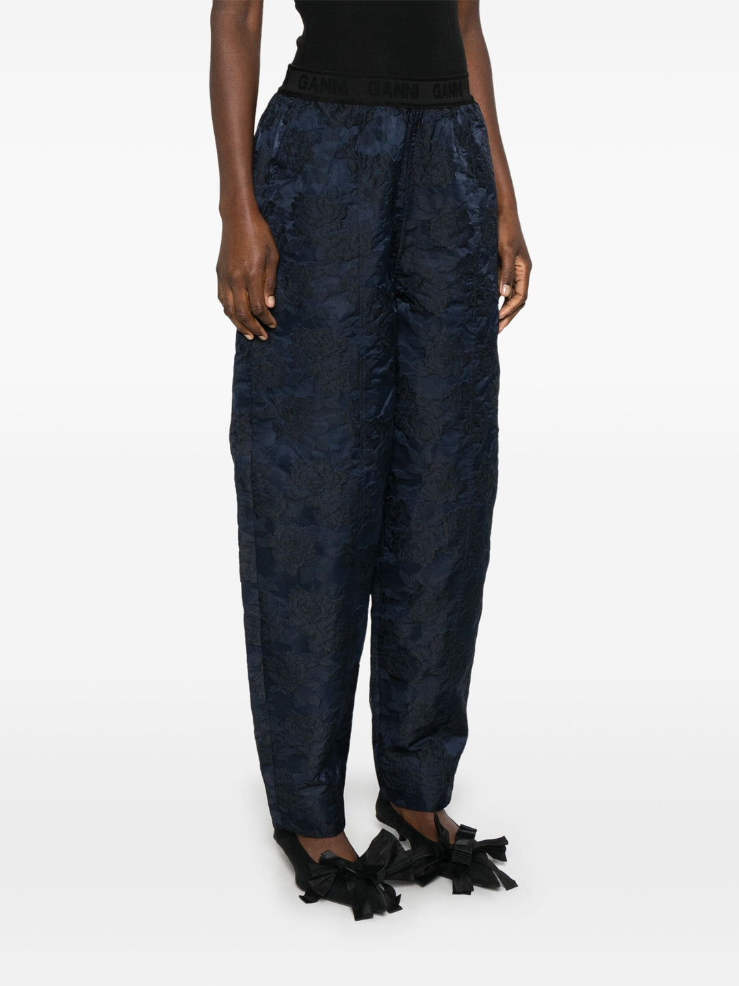 Botanical Jacquard Elasticated Waistband Pants