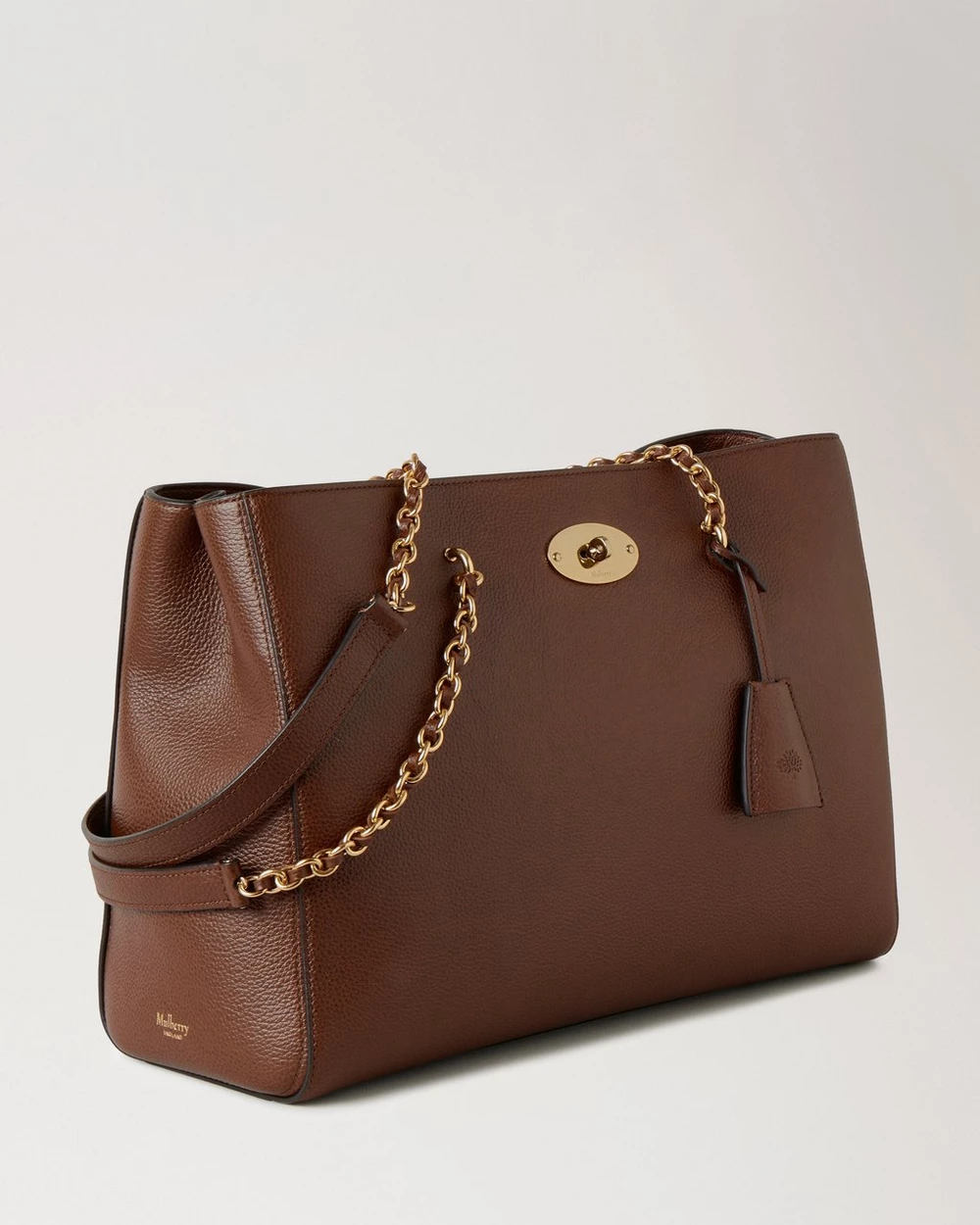 Lily Chain Tote Oak Two-Tone Small Classic Grain