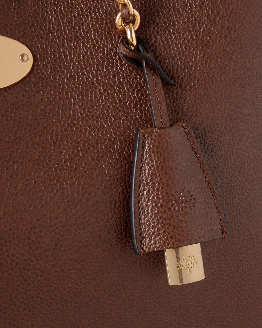 Lily Chain Tote Oak Two-Tone Small Classic Grain