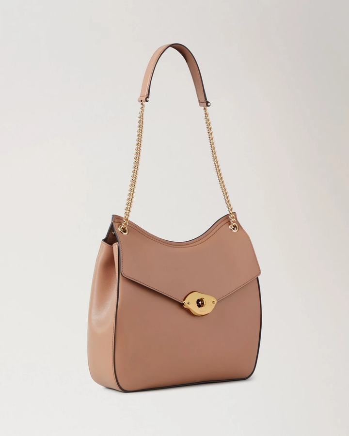 Lana Chain Shoulder Sable High Gloss Leather