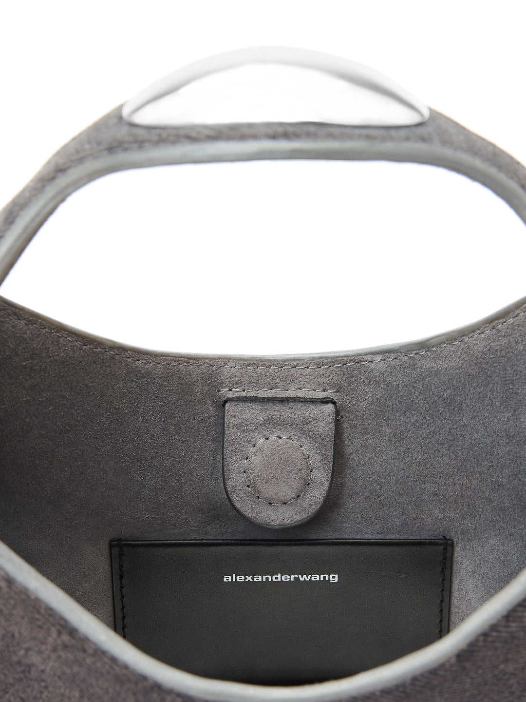 Dome Circular Top-Handle Bag In Trompe-L'Oeil Denim Leather