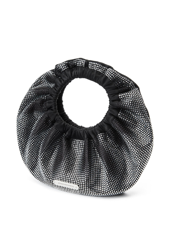 Crescent Mini Bag In Distressed Crystal Hotfix