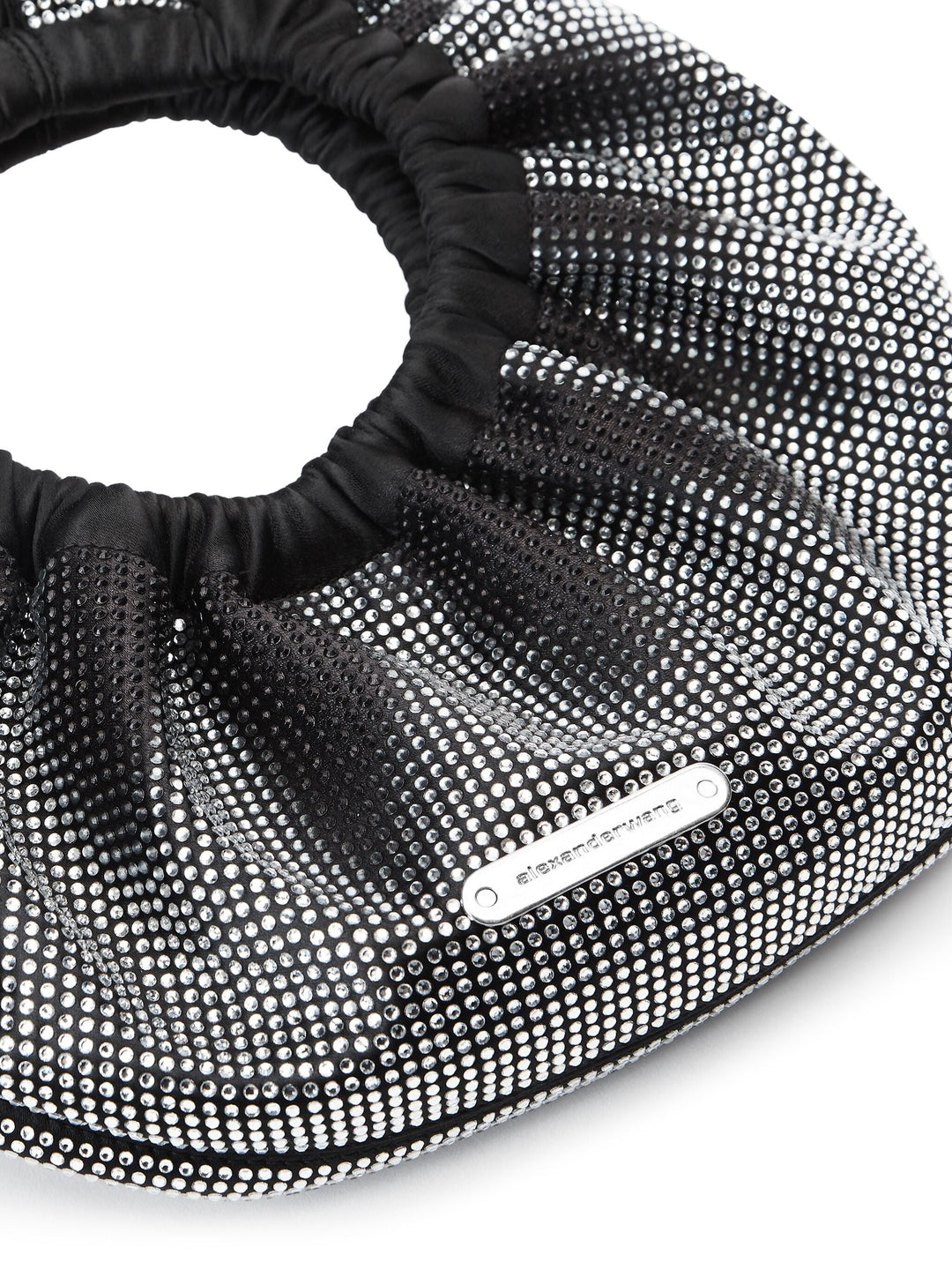 Crescent Mini Bag In Distressed Crystal Hotfix