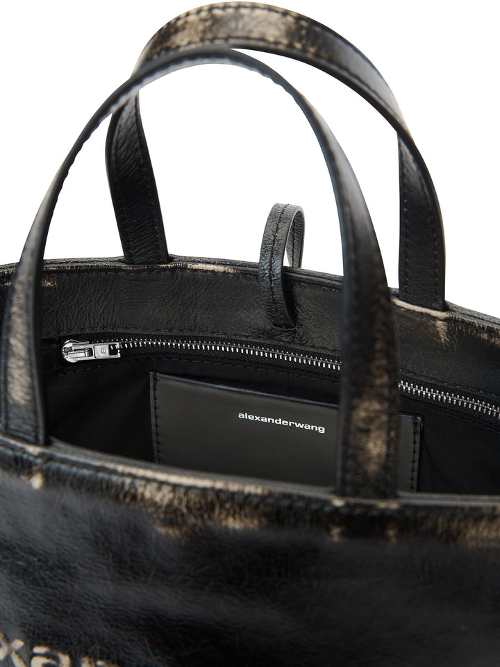 Punch Small Tote Bag In Brushed-Effect Leather