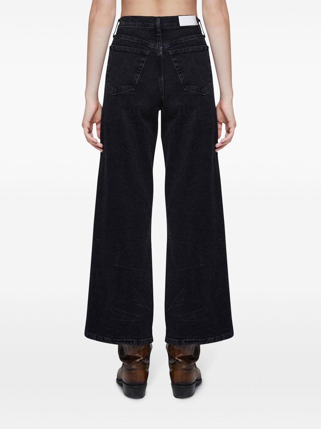 High Rise Wide Leg Crop Jeans