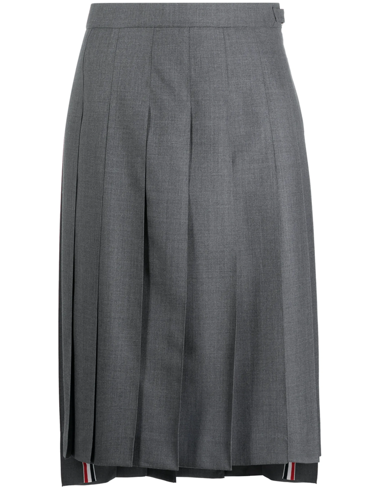 Below Knee Dropped Pleated Skirt Women