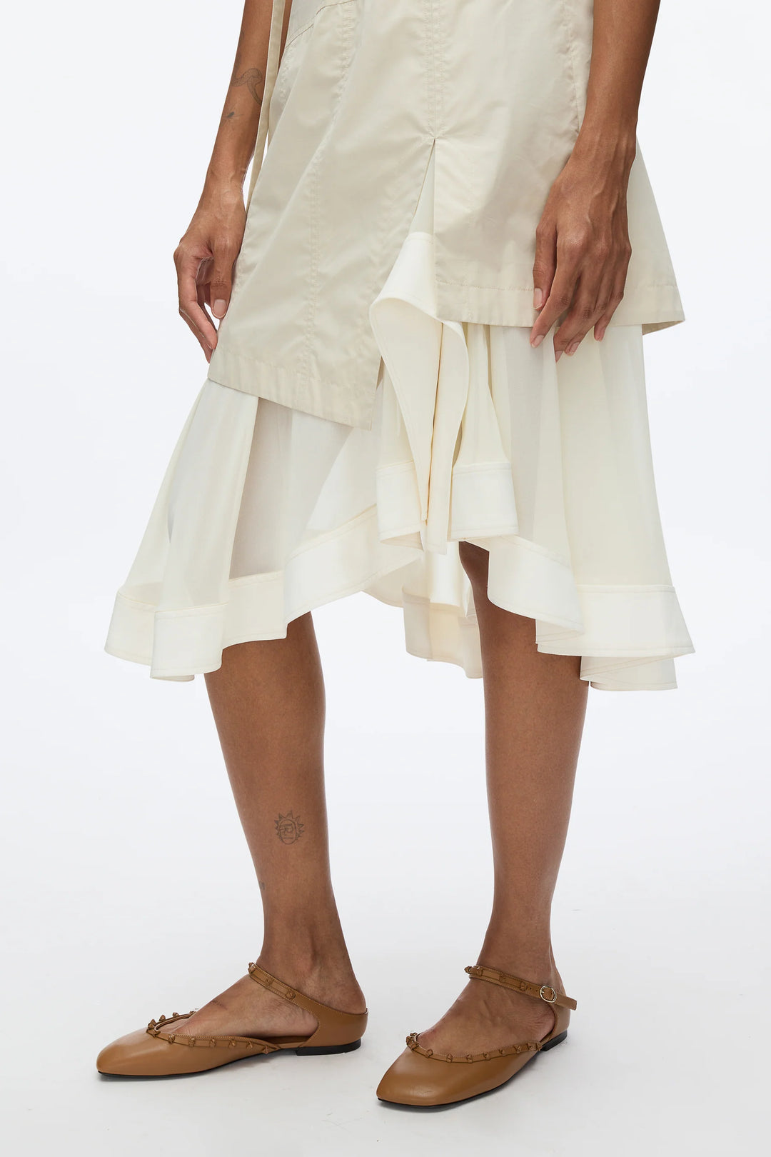 Cascade Hem Combo Shirt Dress
