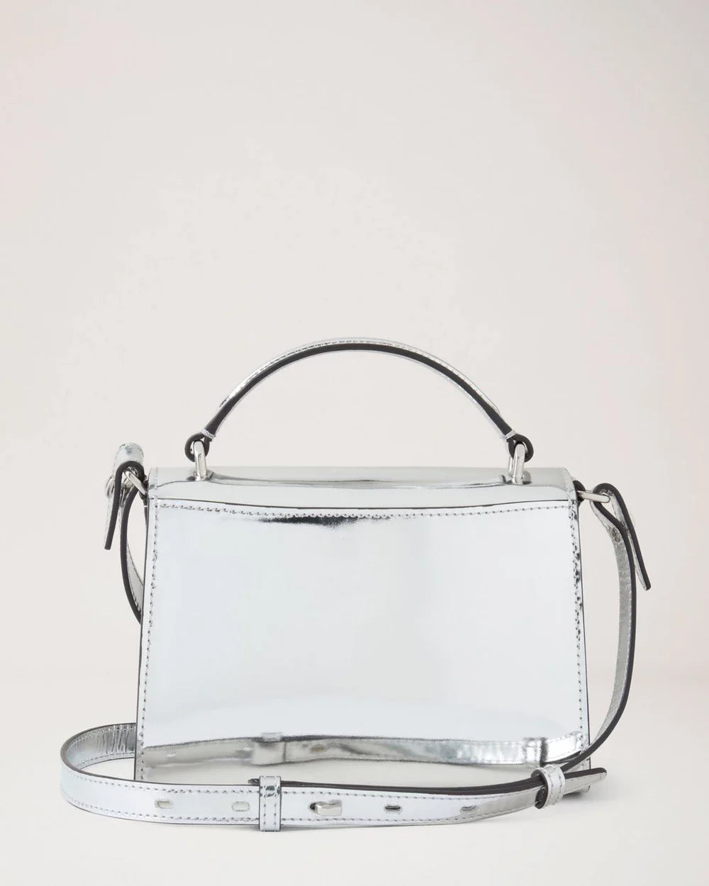 Small Lana Top Handle Silver Mirror Plain Version