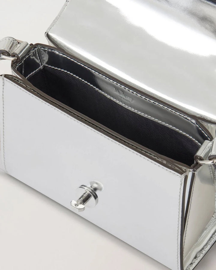 Small Lana Top Handle Silver Mirror Plain Version