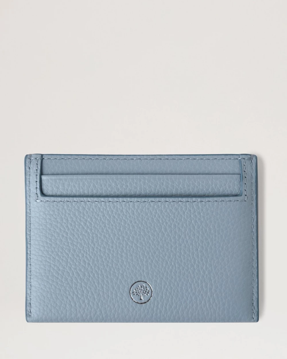 Credit Card Slip Poplin Blue Small Classic Grain