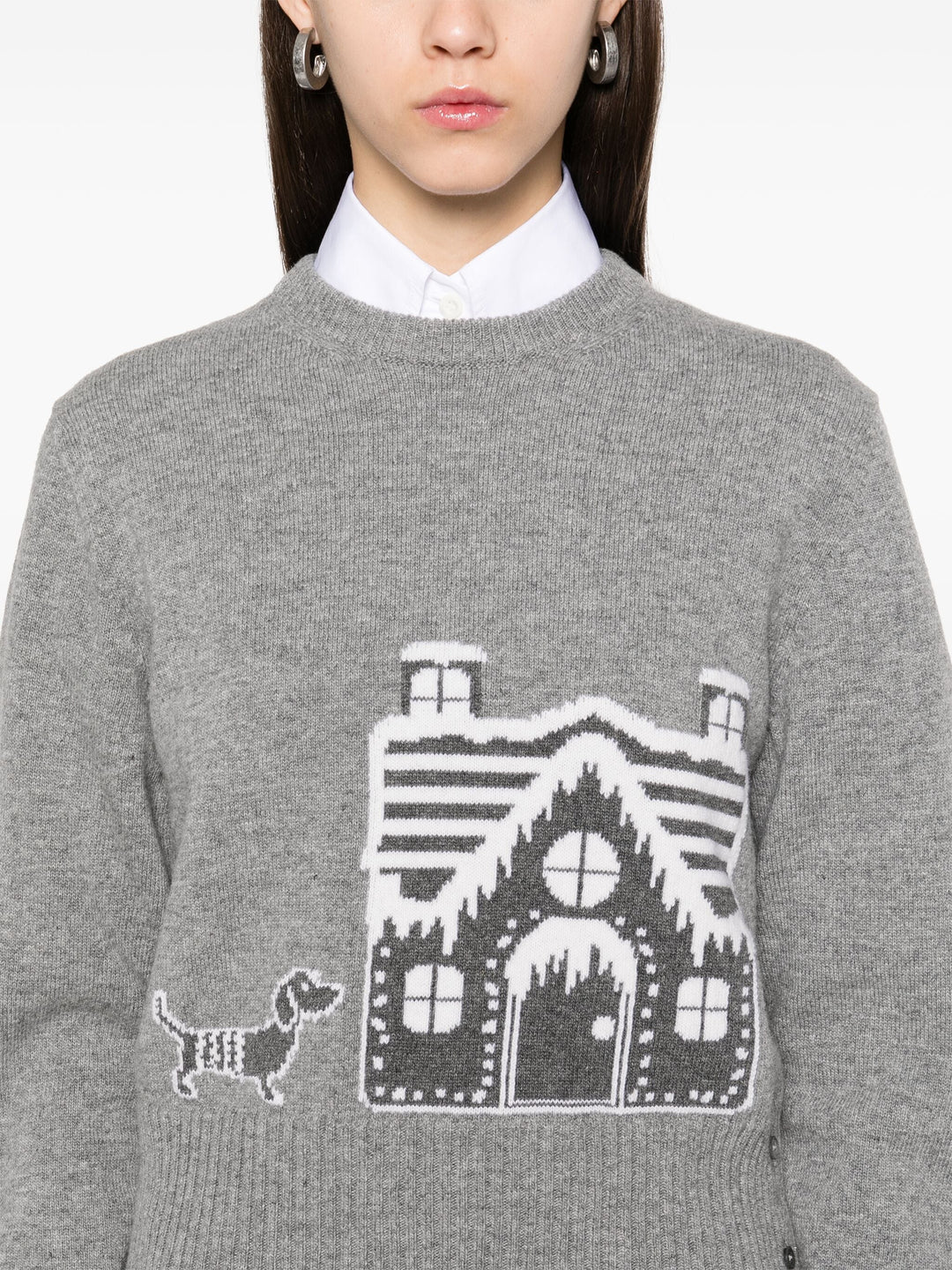 Holiday Scenery Classic Crew Neck Sweater Women