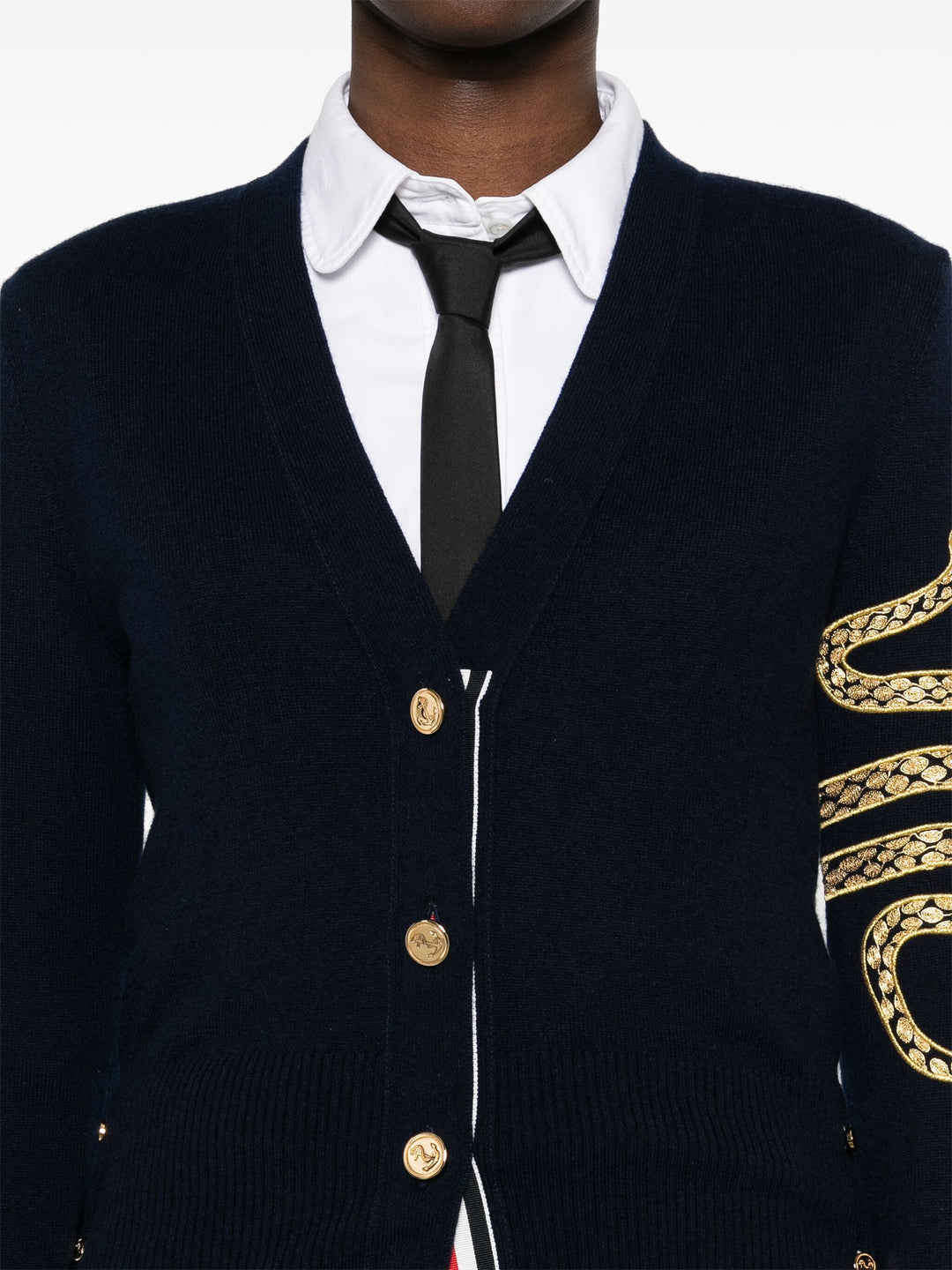 Lunar New Year Embroidered Snake Cardigan Women