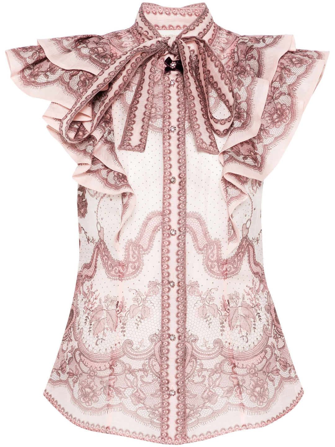 Crush Frilled Fitted Blouse