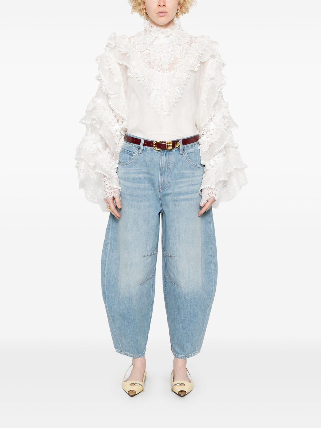 Crush Heart Trim Blouse