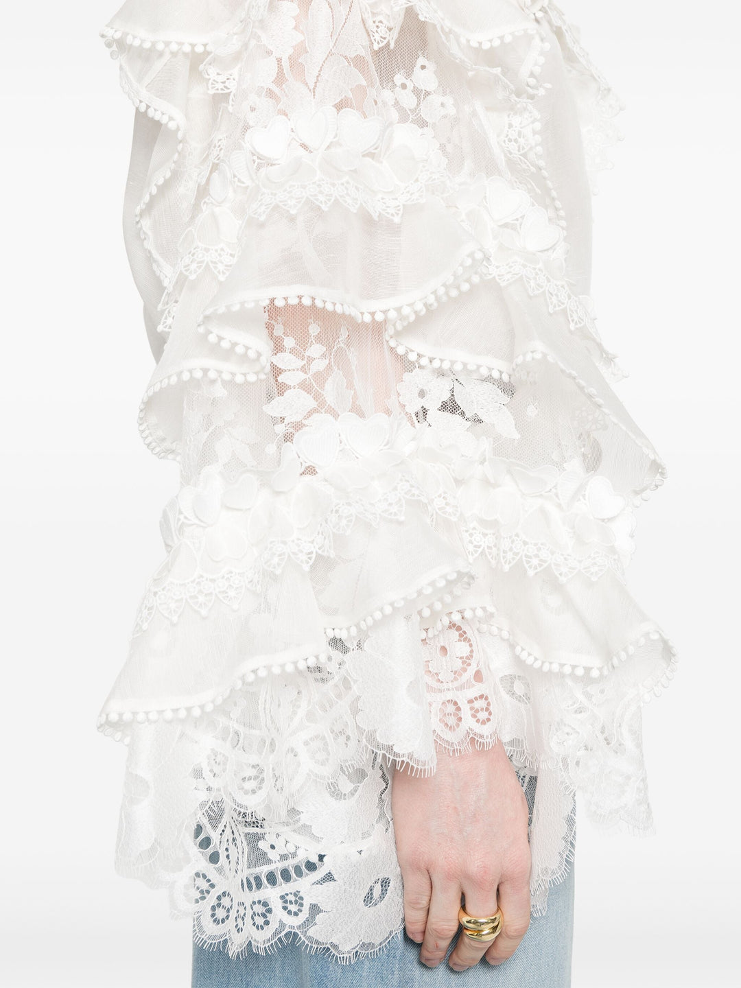 Crush Heart Trim Blouse