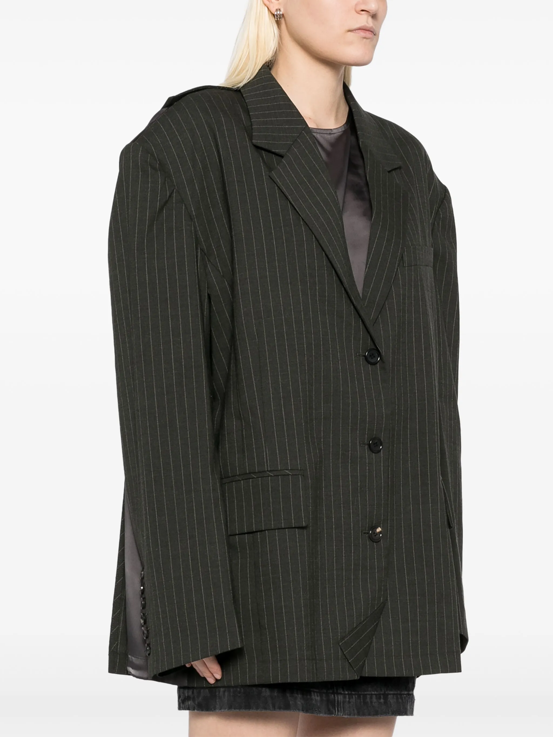 Khaki Slip Layered Jacket