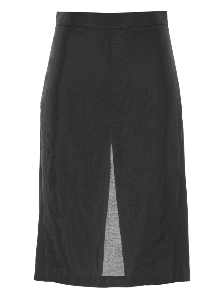 Black Hybrid Sheer Skort