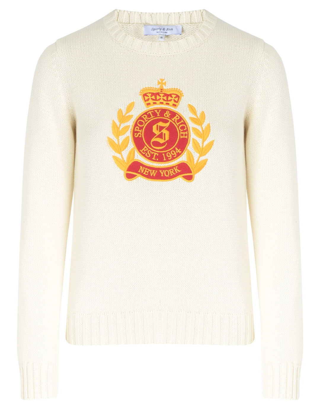 NY Crest Knitted Crewneck Sweater