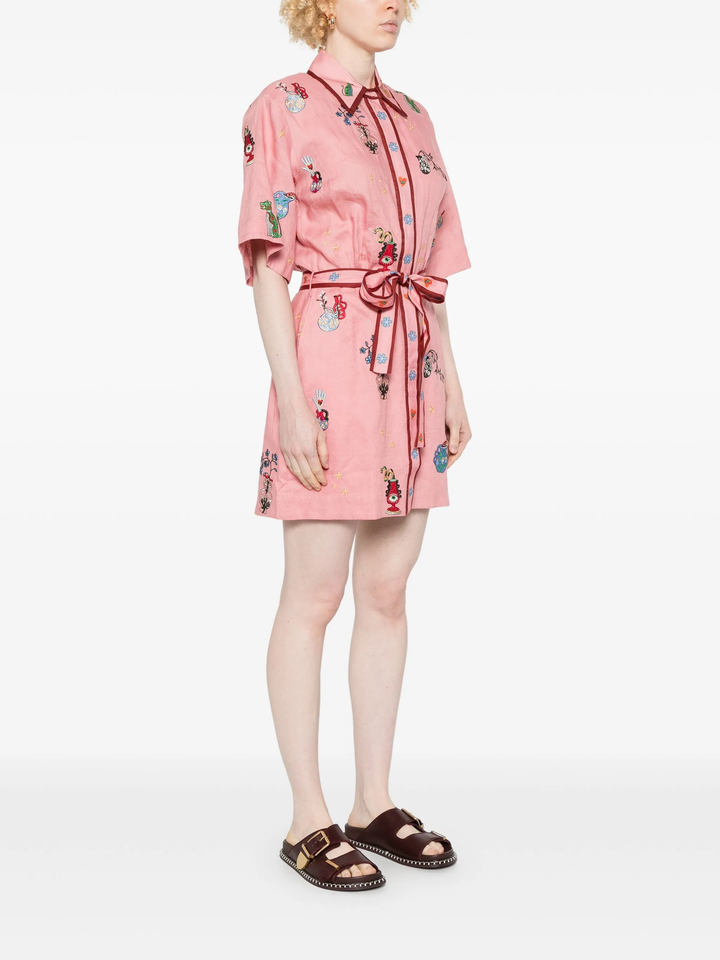 Timmy Embroidered Mini Dress