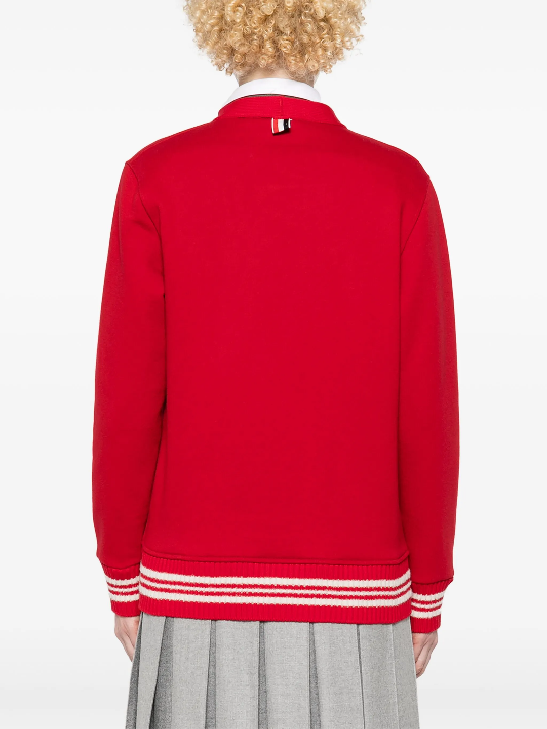 Loopback V Neck Cardigan Women