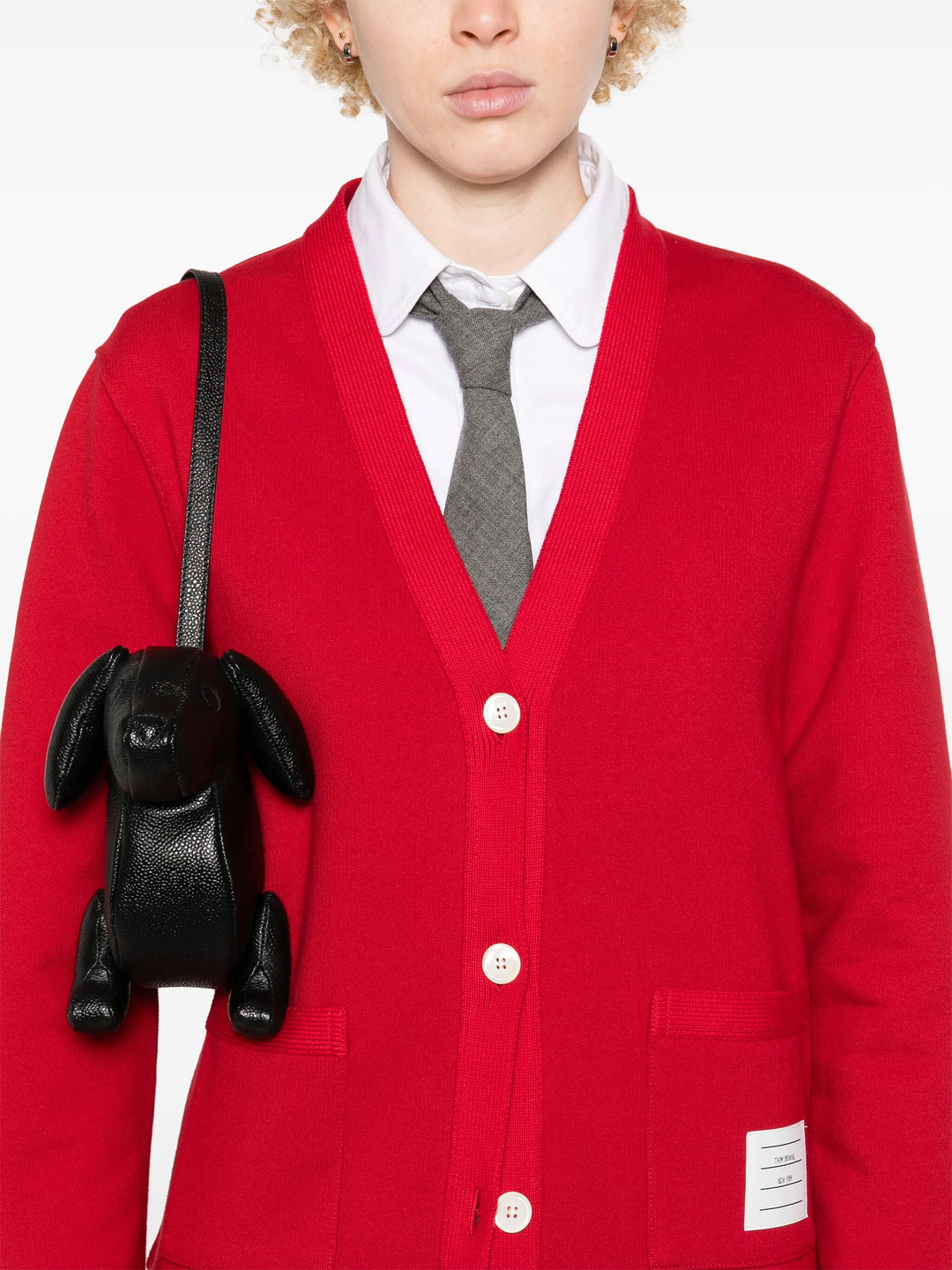 Loopback V Neck Cardigan Women