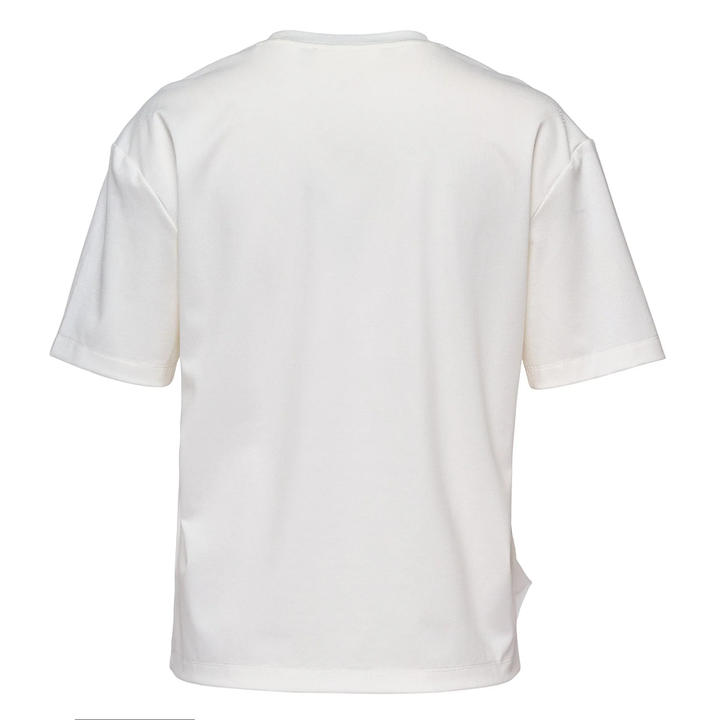 Triacetate Satin Knit Frill Top