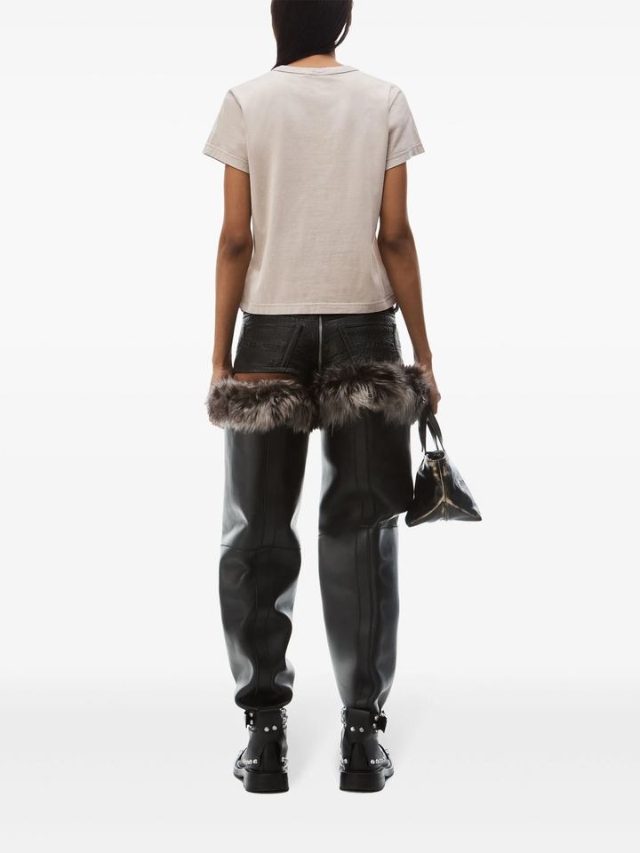 Shrunken Tee With Blade Logo