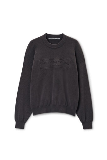 Logo-Embossed Sweater In Rib-Knit