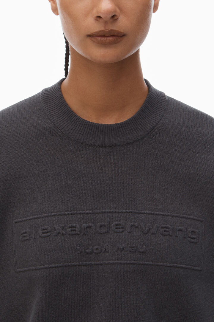 Logo-Embossed Sweater In Rib-Knit