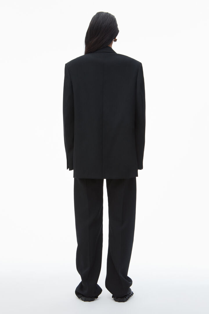 Exaggerated Split Front Boxy Blazer