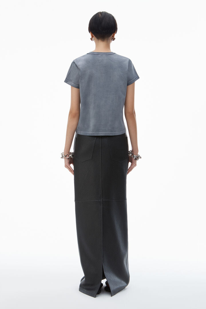 Puff Logo Shrunken Tee In Cotton Jersey