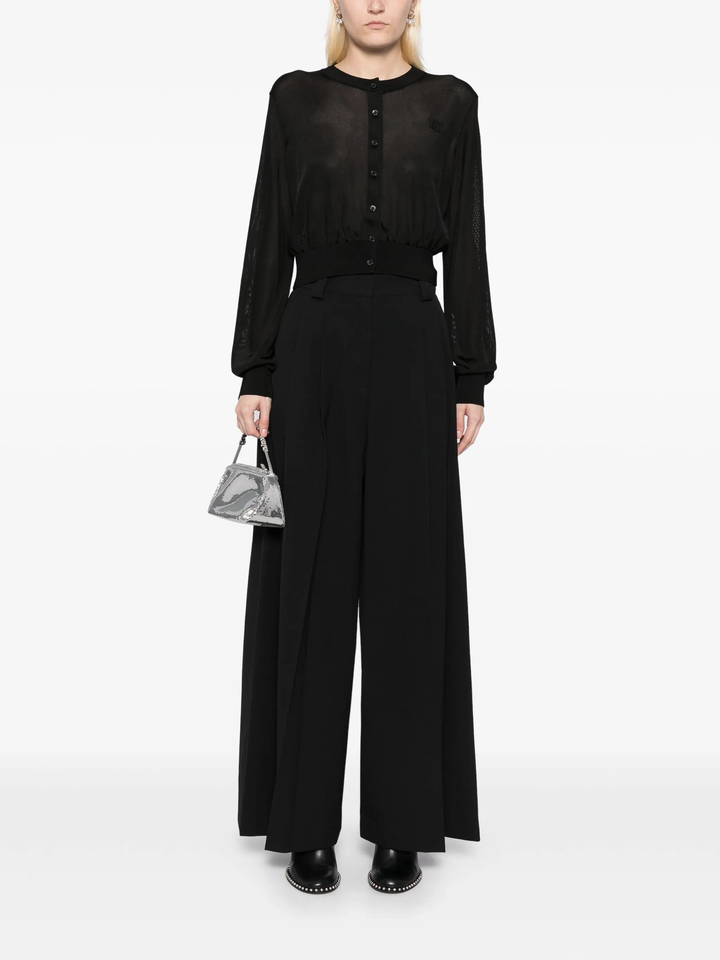 Cropped Crewneck Cardigan