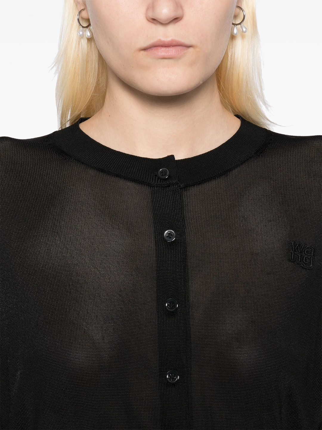 Cropped Crewneck Cardigan