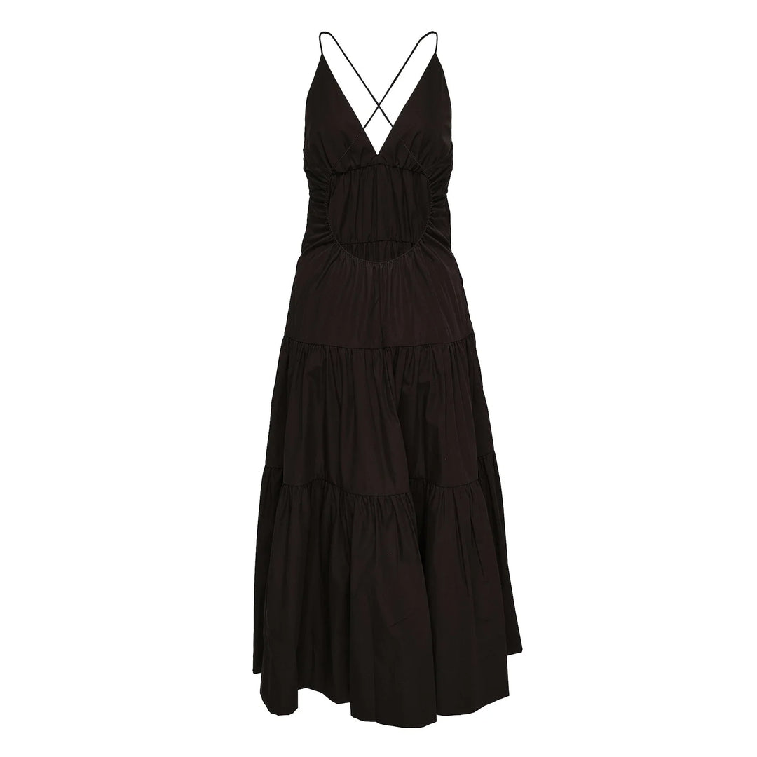 Wrinkle Free Cotton Tier Dress