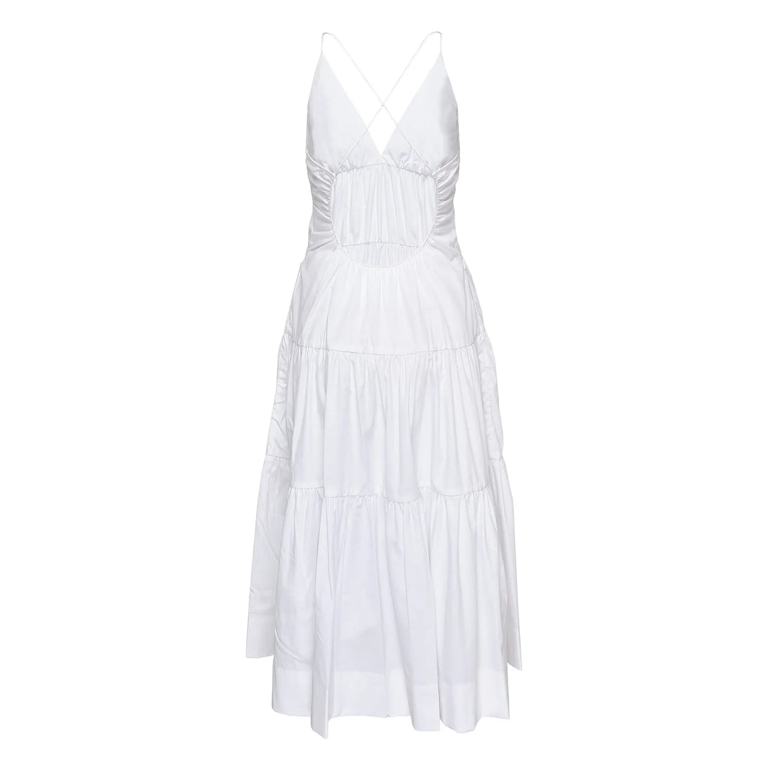 Wrinkle Free Cotton Tier Dress