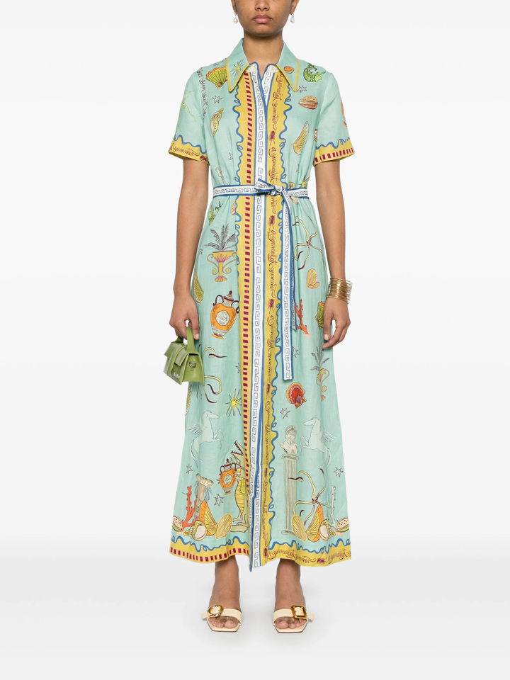 Surrealist Summer Shirt Dress